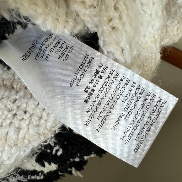 Anthropologie Coastal Boho Oversized Fringe Poncho Sweater Tunic Top NWT NEW - Picture 11 of 12